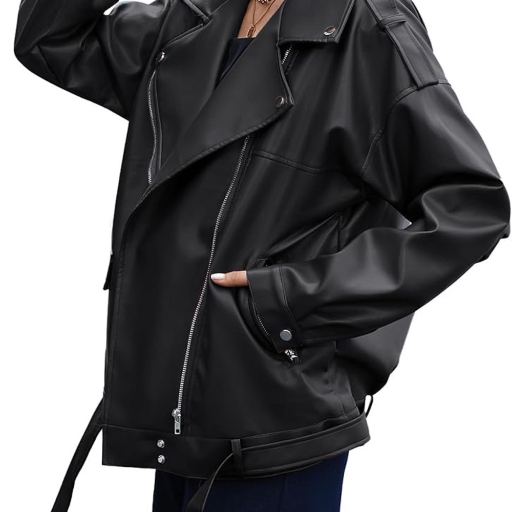 Stradivarius Black Leather Jacket